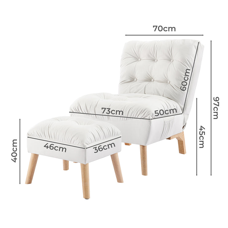 Levede Sofa Ottoman Set Accent Recliner-1973194010130518018