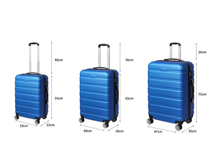 Slimbridge 3PC Luggage sets Suitcase Blue-1864184367660797954