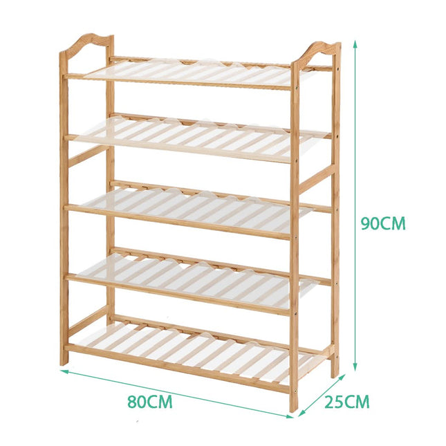 Levede Bamboo Shoe Rack Storage Wooden-1954802689107955714