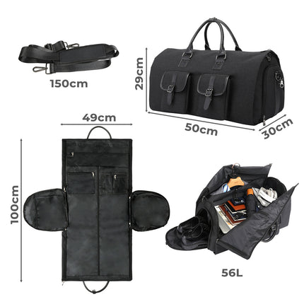 Slimbridge Carry On Garment Bag  2 In 1 Suit Bag-1973193506830815234