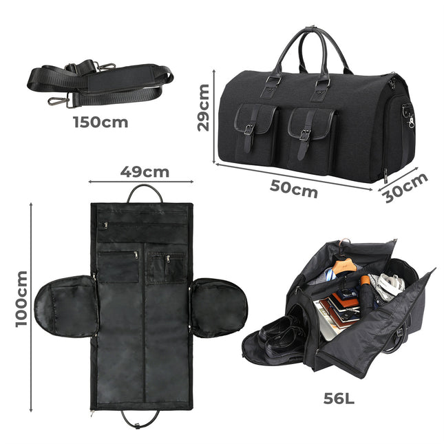 Slimbridge Carry On Garment Bag  2 In 1 Suit Bag-1973193506830815234