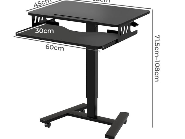 Levede Mobile Standing Desk Adjustable Height Table-2011971109720821762