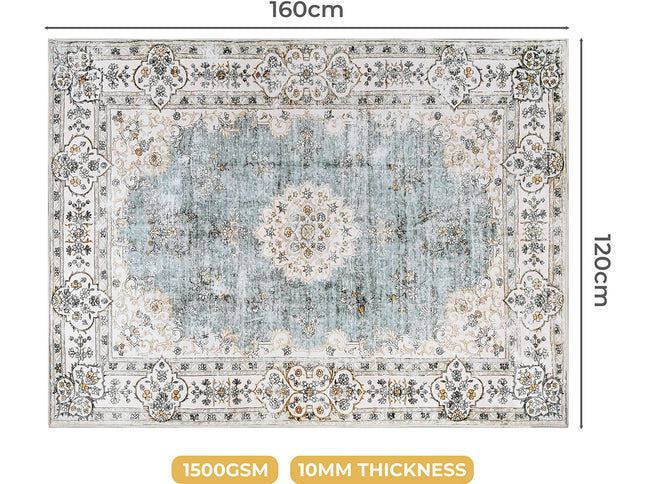 Marlow Floor Rug Short Pile Washable Vintage Carpet Soft Plush Non Slip 160x120-1910112210726817794