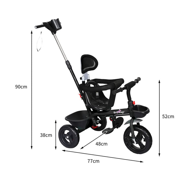 BoPeep Kids Tricycle Ride On Trike Toddler Black-1954802769353379842