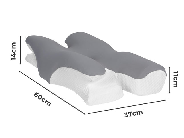 Dreamz Ergonomic Memory Foam Cervical Pillow Neck Shoulder Pain Relief Washable-2061251866750226434