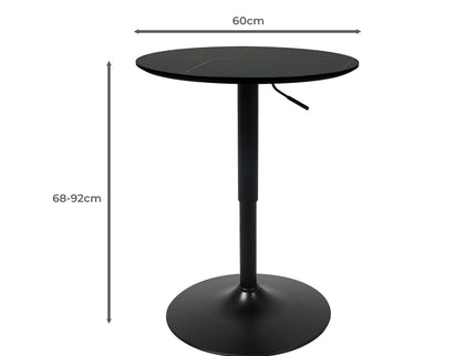 Levede Bar Table Swivel Gas Lift Counter Black-1910113294966984706