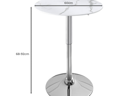 Levede Bar Table Swivel Gas Lift Counter White-1886651050694414338