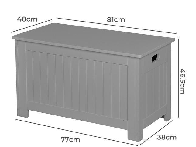 Levede Kids Toy Box Storage Chest Cabinet Grey-1973193727803527170