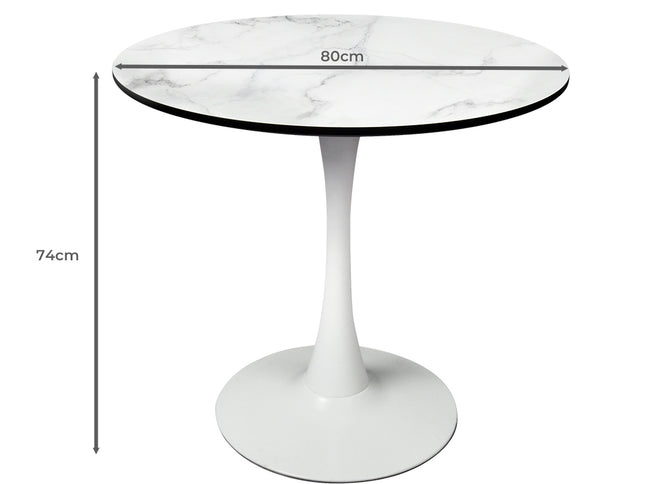 Levede Dining Table Kitchen 4 Person White-1942353410141589506