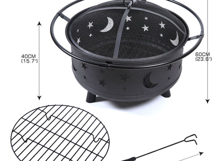 Fire Pit BBQ Grill Pits Outdoor Fireplace-1864184482811219970