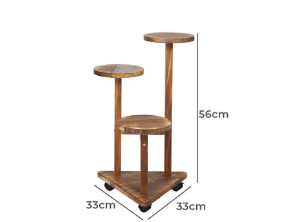 Levede 3-Tier Plant Stand Wood Wooden-1864184730652643330