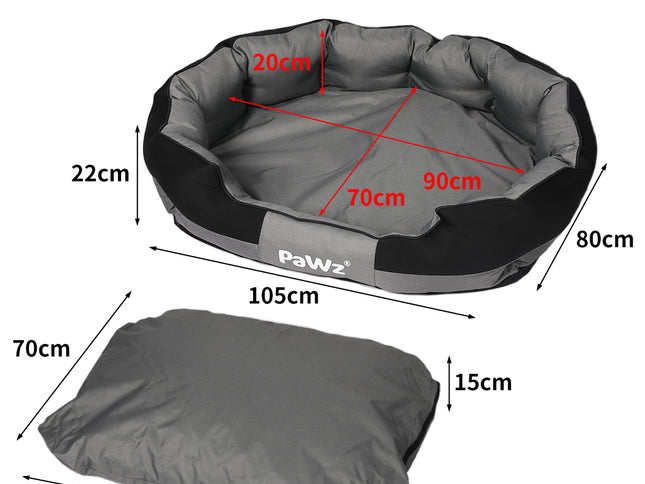 PaWz Waterproof Pet Dog Calming Bed Large-1975420459629547522