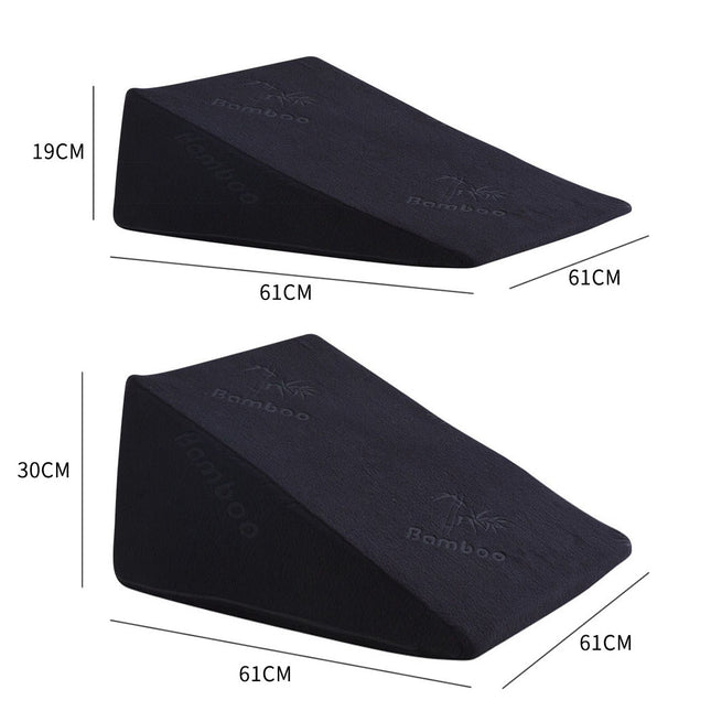 Cool Gel Memory Foam Bed Wedge Pillow-1910112236811194370