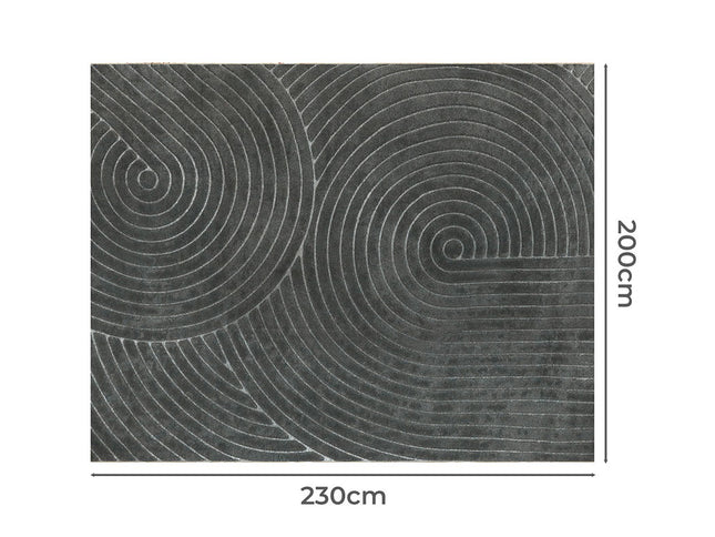 Marlow Floor Rug Soft Polyester Carpet Non Slip Plush Shaggy Rugs Geometric-1910112211863474178