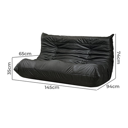 Levede 2 Seaters Floor Sofa Caterpillar Lounge-1973193807344308226