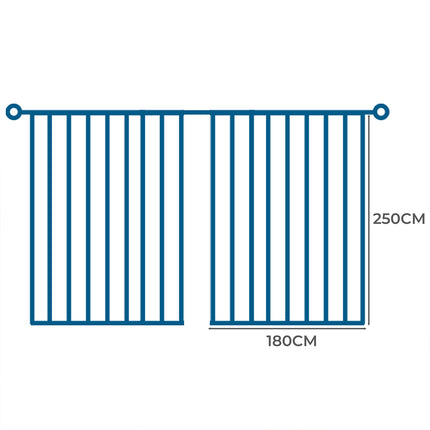 Marlow 2XBlockout Curtains Chenille 180x250 Blue CD1016-180x250-DG-1973194067152080898