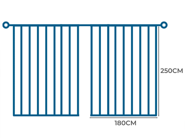 Marlow 2XBlockout Curtains Chenille 180x250 Blue CD1016-180x250-DG-1973194067152080898