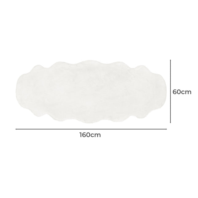 Marlow Floor Rug Area Rugs Cloud Fluffy 60X160cm White-1973193863476678658