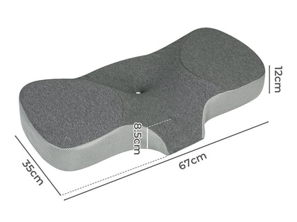 Dreamz Memory Foam Pillow Pillowcase Supprt Grey Rebound-1910149779900469250