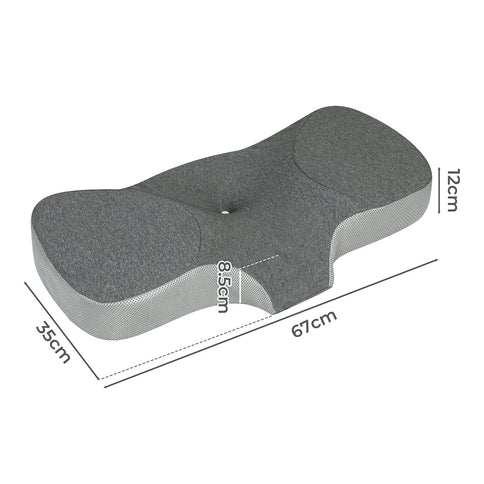 Dreamz Memory Foam Pillow Pillowcase Supprt Grey Rebound-1910149779900469250