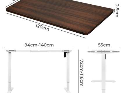 Levede Motorised Standing Desk Height 120cm Walnut 800x 1.5MM-1942353111049965570