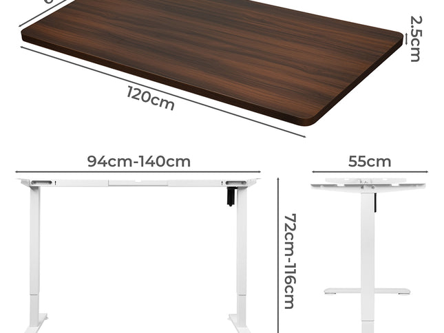 Levede Motorised Standing Desk Height 120cm Walnut 800x 1.5MM-1942353111049965570