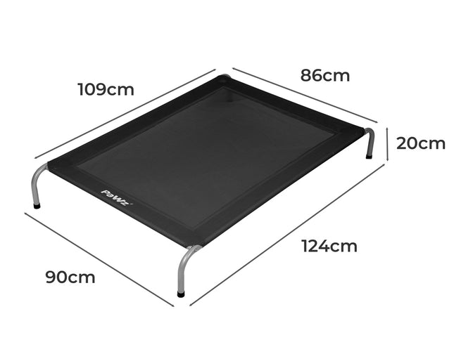 PaWz Elevated Trampoline Pet Bed Dog XL Black X-Large-1973193689513725954