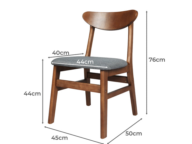 Levede 2xDining Chairs Kitchen Chair Brown 2Pack-1973194075544883202