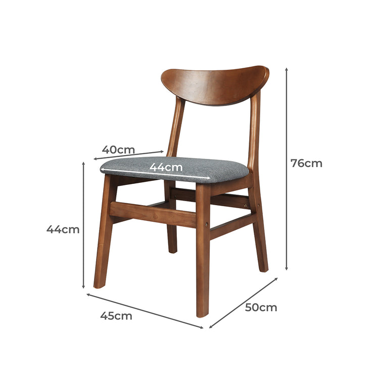 Levede 2xDining Chairs Kitchen Chair Brown 2Pack-1973194075544883202