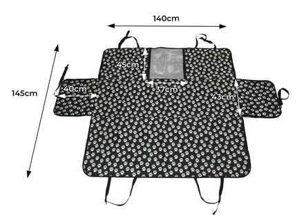 PaWz Pet Back Car Seat Cover Hammock Black-1864184519008063490