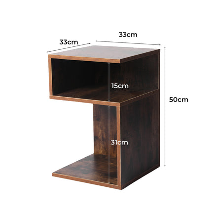 Levede 2x Bedside Tables Wood Side End Oak-1975420431297024002