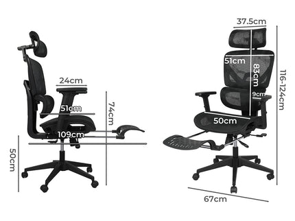 LEVEDE Ergonomic Office Chair Mesh Executive Seat-1910149778847698946