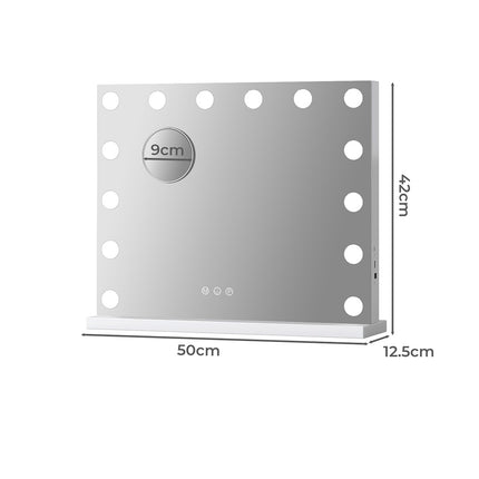Yezi LED Vanity Makeup Mirror 42x50cm-1973193574543659010