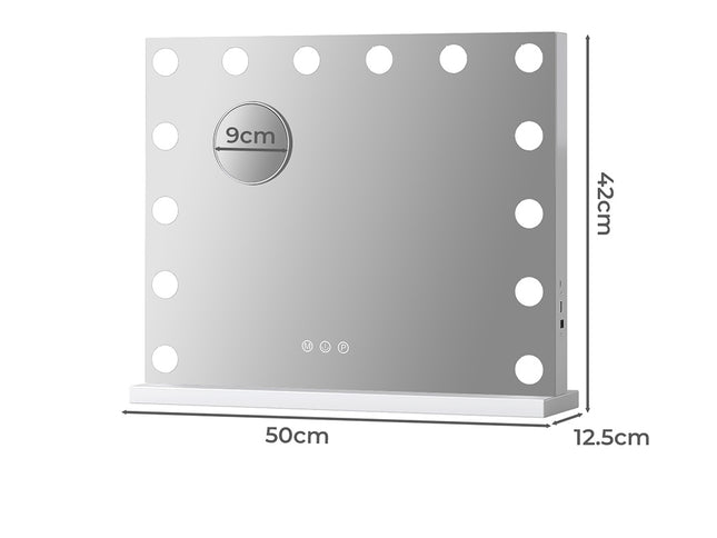 Yezi LED Vanity Makeup Mirror 42x50cm-1973193574543659010
