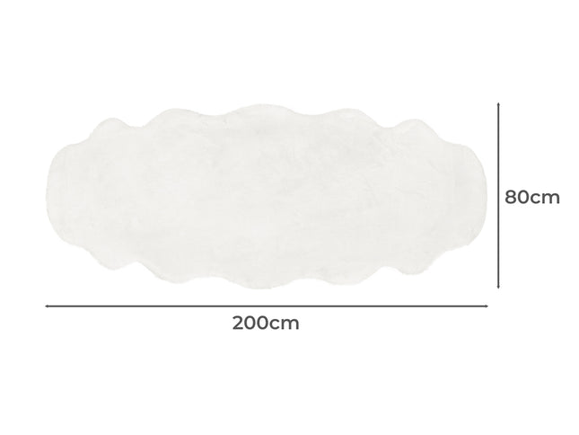 Marlow Floor Rug Area Rugs Cloud Fluffy 80X200cm White-1975420463278592002