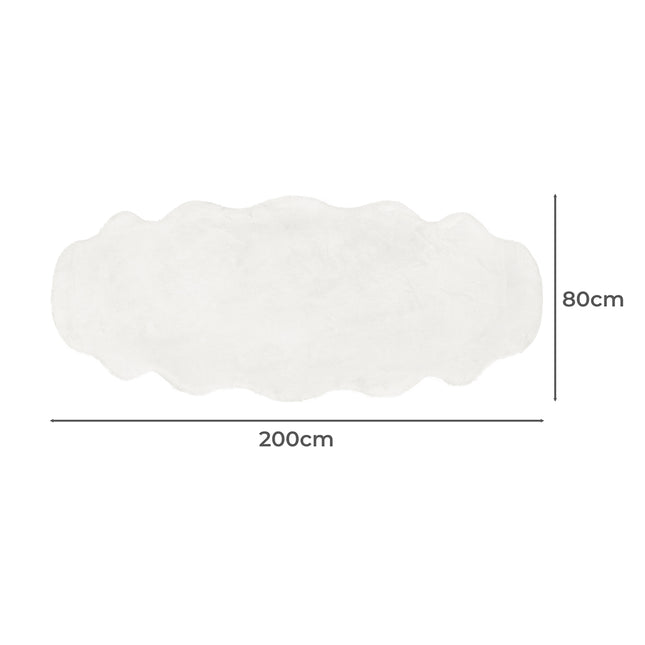 Marlow Floor Rug Area Rugs Cloud Fluffy 80X200cm White-1975420463278592002