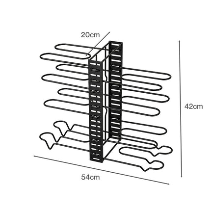 Toque Pot Rack Organizer 8 Tier Adjustable Pan Holder Kitchen Storage Shelves-2050059014796087298