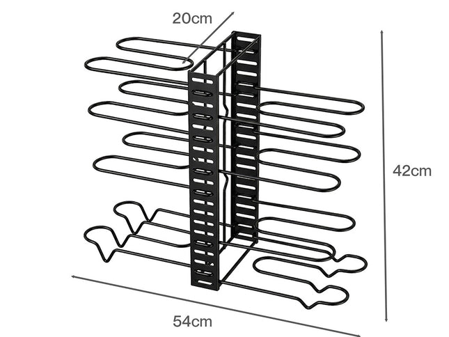 Toque Pot Rack Organizer 8 Tier Adjustable Pan Holder Kitchen Storage Shelves-2050059014796087298