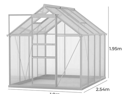 Lambu Greenhouse Aluminium Walk In Green-1864184732523302914