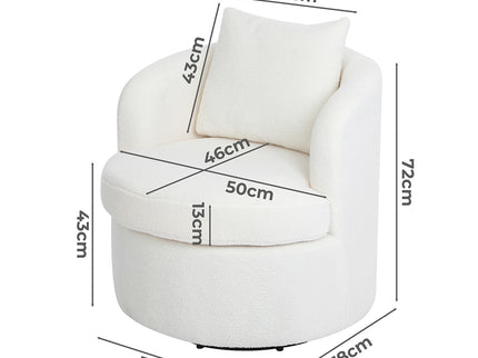 Levede Fleece Swivel Chair-1910112200782123010