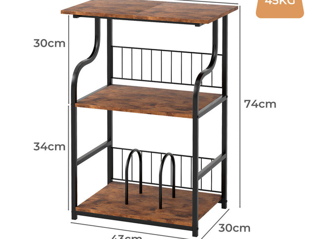 Levede Side Table 3-Tier Storage Shelf Modern Table-2011971114334556162