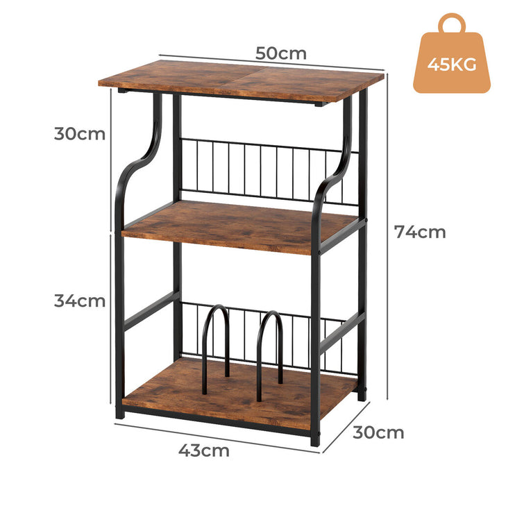 Levede Side Table 3-Tier Storage Shelf Modern Table-2011971114334556162