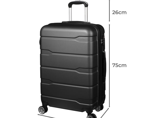 Slimbridge 28" Inch Expandable Luggage Black 28 inch-1973193943302672386