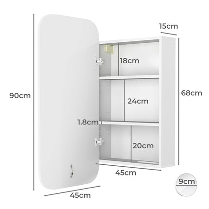 Levede Bathroom Mirror Cabinet-1950769974981300226