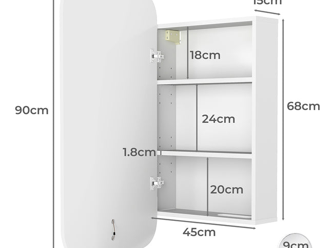 Levede Bathroom Mirror Cabinet-1950769974981300226