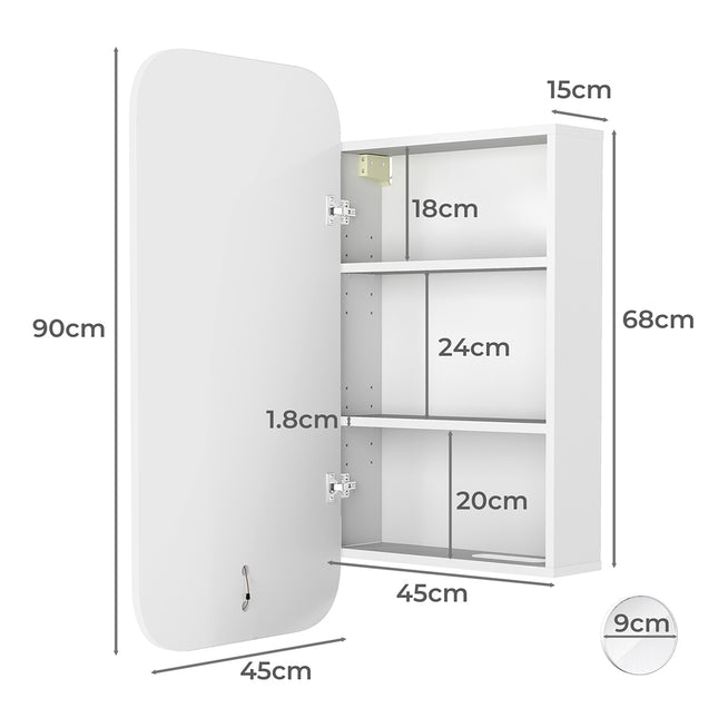 Levede Bathroom Mirror Cabinet-1950769974981300226