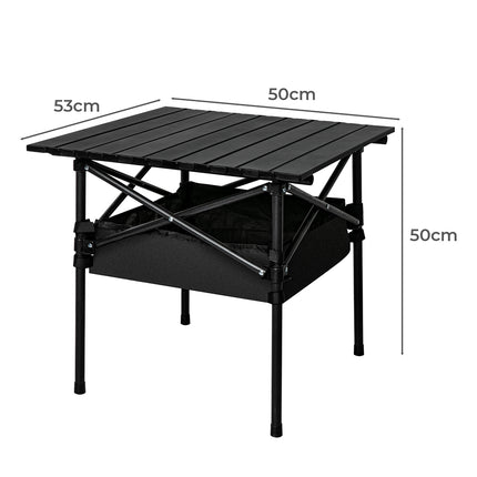 Levede Folding Camping Table Portable Black-1973194002366861314