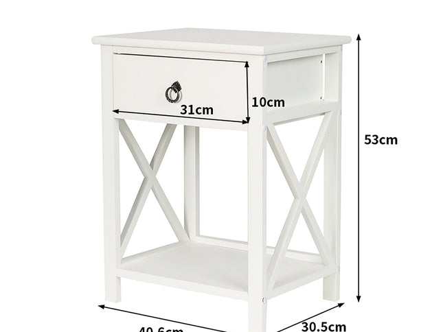 Levede 2x Bedside Tables Drawers Side-1973193844665225218
