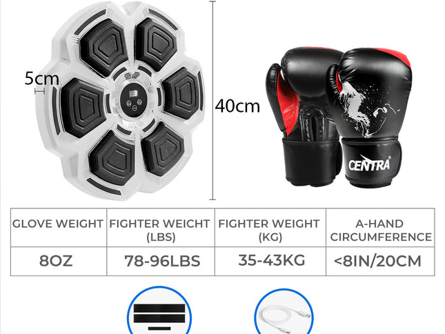 Centra Punching Box With 8OZ Boxing Glove Grey-1954802364644986882