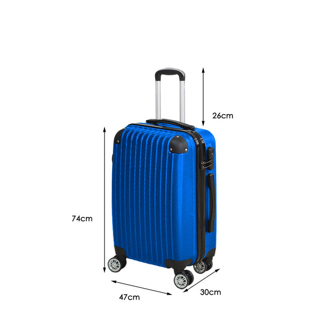 Slimbridge 28" Travel Luggage Suitcase Blue-1973193753187454978
